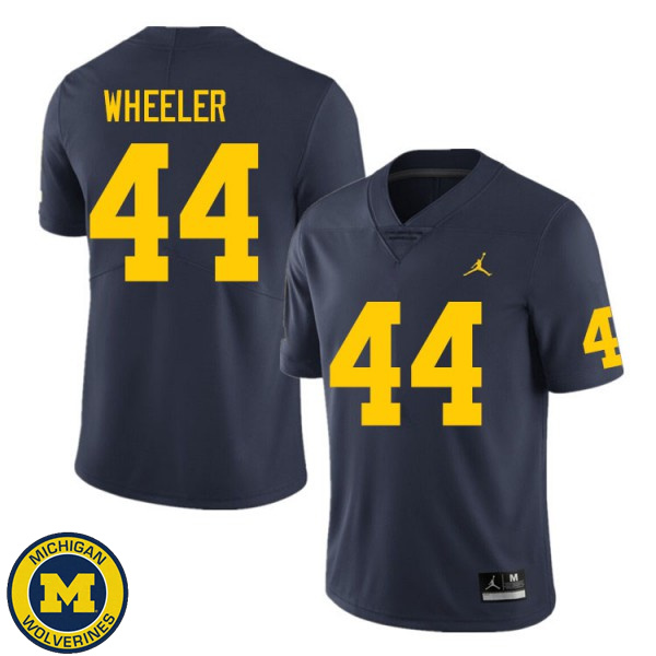 Men University of Michigan #44 Cornell Wheeler Navy NCAA Player Game Jersey